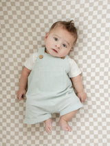 Taupe Checkered Bamboo Stretch Crib Sheet - HoneyBug 