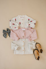 Oatmeal Knit Button Down Cardigan - HoneyBug 
