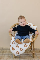 Navy Cable Knit Sweater - HoneyBug 