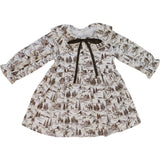 Brown Toile Dress - HoneyBug 