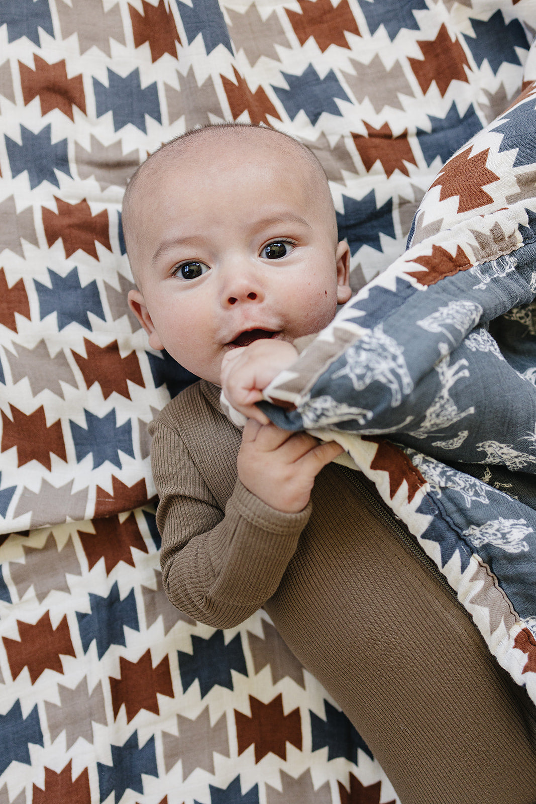 Cocoa Organic Cotton Ribbed Zipper - HoneyBug 