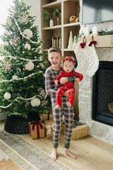 Red Plaid Bamboo Zipper - HoneyBug 