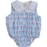 Blue Meadow Bubble Romper