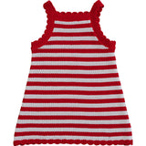 Red Stripe Knit Cover-Up Dress
