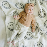 Latte Bamboo Snap Long Sleeve Ribbed Bodysuit - HoneyBug 