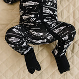 Bamboo Zip Romper | Race Cars