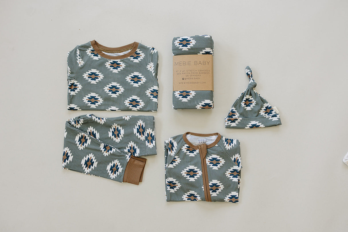 Southwest Aztec Ribbed Bamboo Cozy Set - HoneyBug 