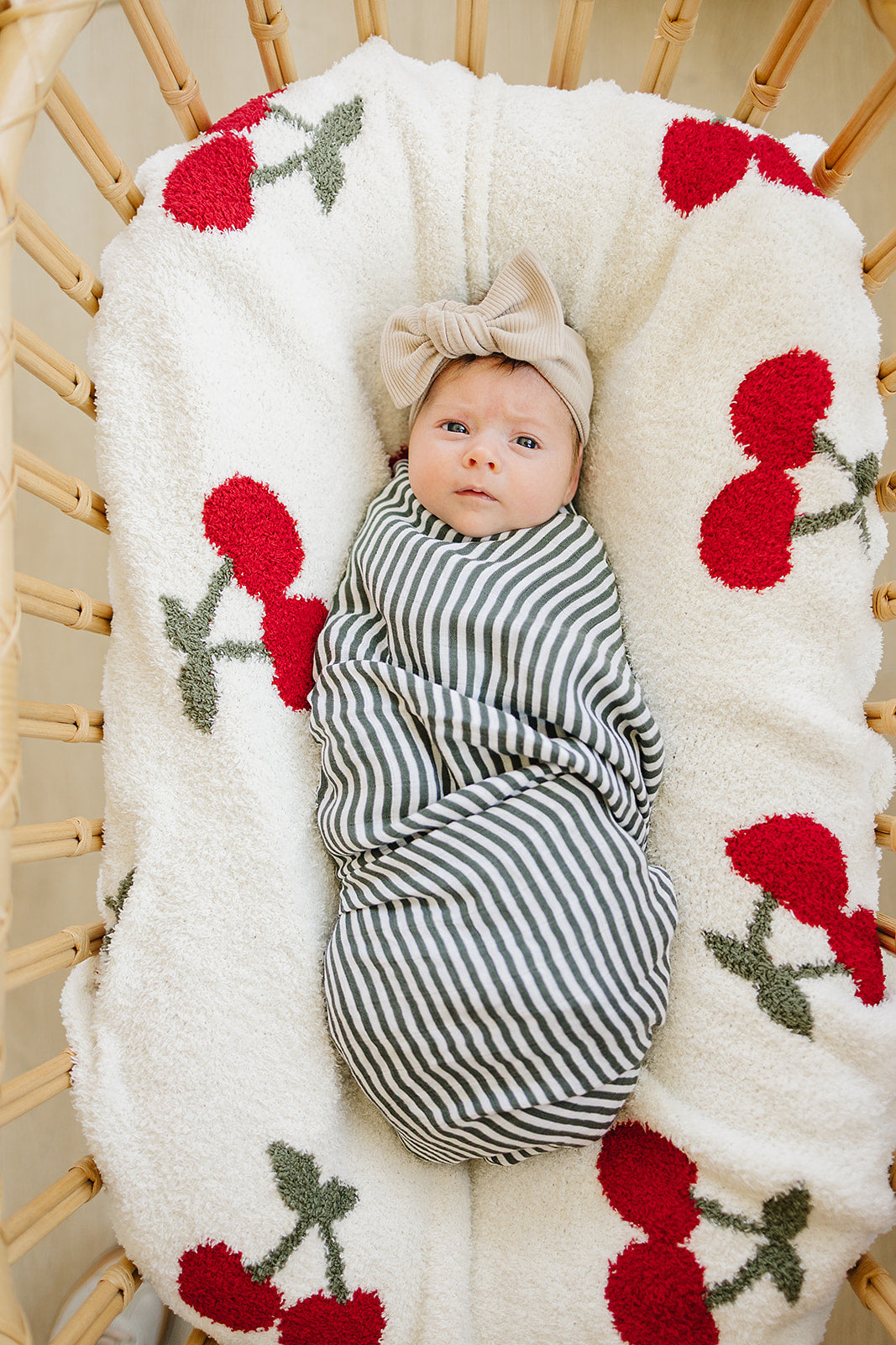 Cherry Plush Blanket - HoneyBug 