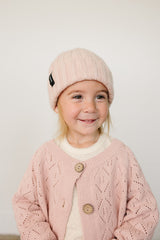 Light Pink Chunky Knit Beanie - HoneyBug 