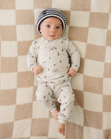 Navy & White Stripe Chunky Knit Beanie - HoneyBug 