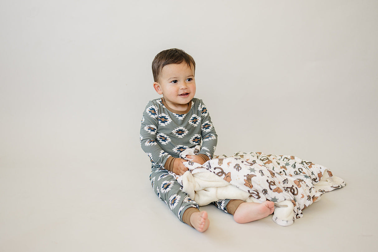 Southwest Aztec Ribbed Bamboo Cozy Set - HoneyBug 