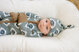 Southwest Aztec Ribbed Bamboo Zipper - HoneyBug 