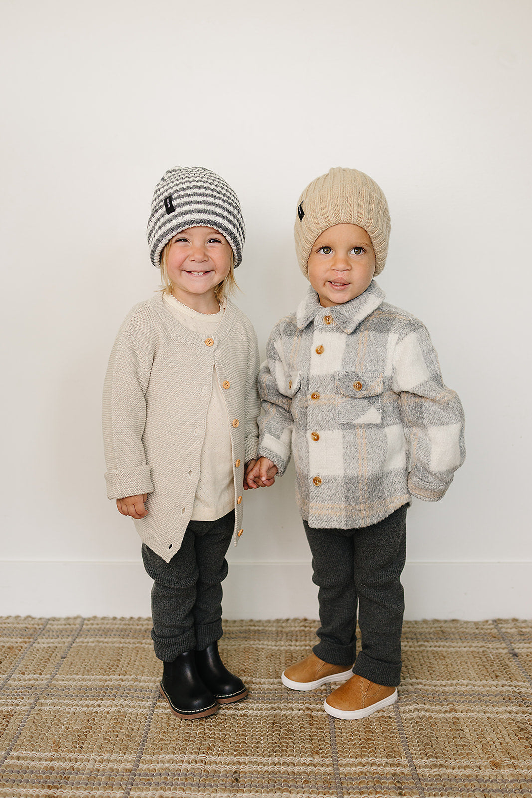 Tan Chunky Knit Beanie - HoneyBug 