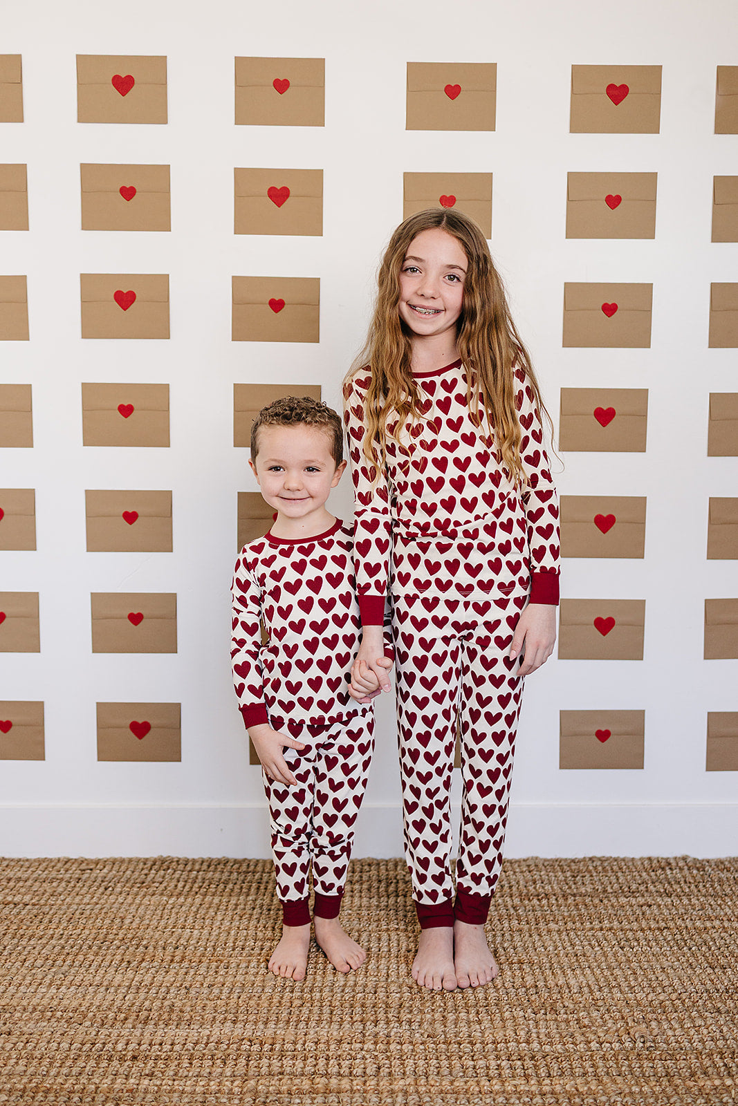 Hearts Ribbed Bamboo Cozy Set