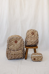 Mustard Floral Large Backpack - HoneyBug 