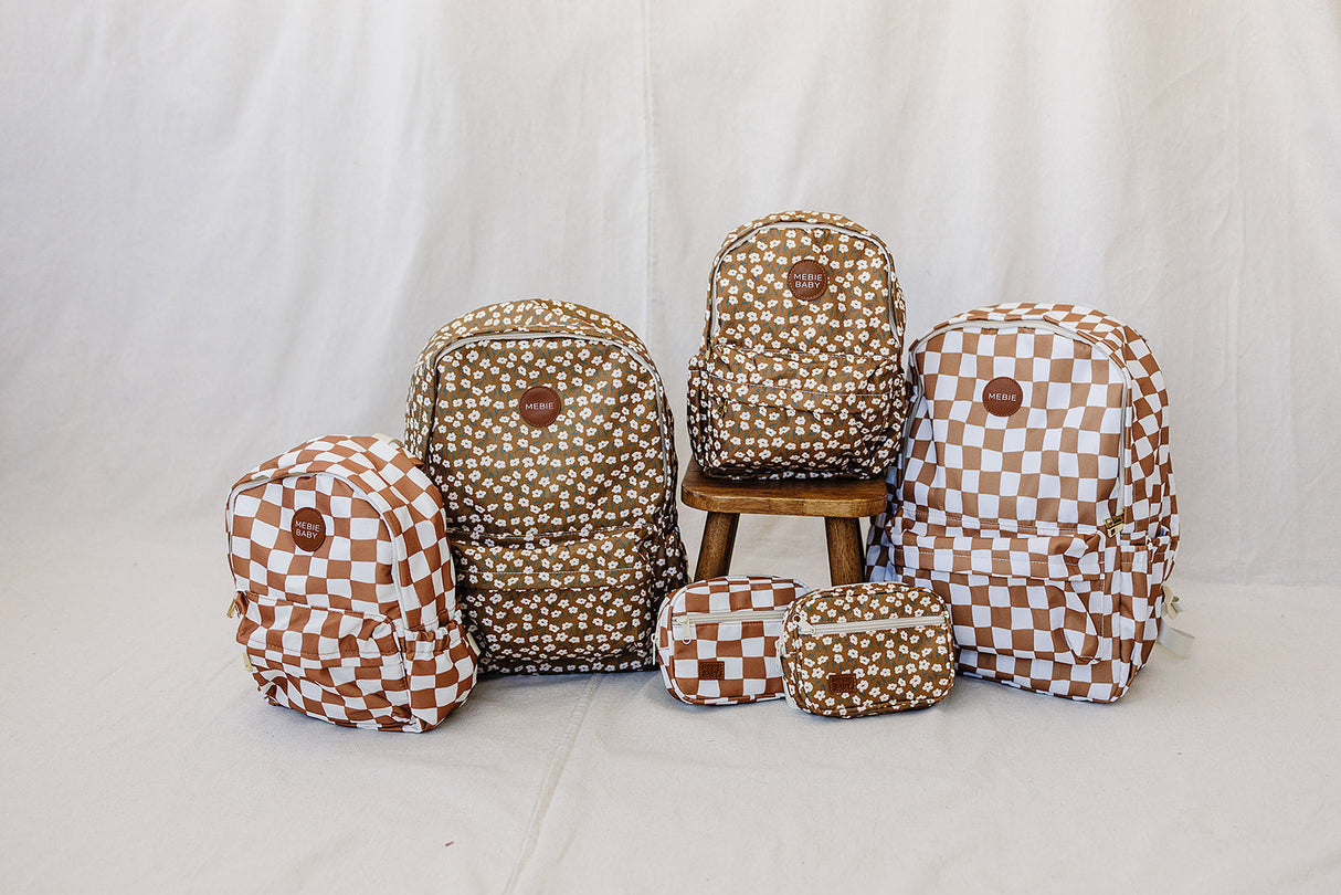 Mustard Floral Large Backpack - HoneyBug 