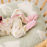 Pink Bunny Ribbed Bamboo Zipper