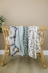 Southwest Aztec Muslin Swaddle Blanket - HoneyBug 