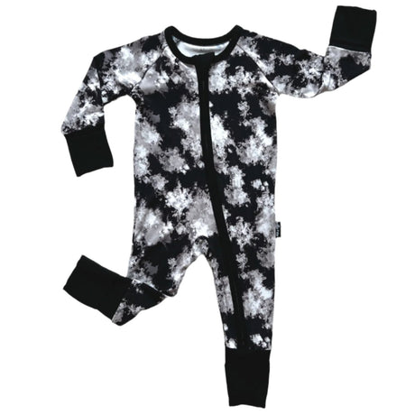 Zip Romper - Black Tie Dye - HoneyBug 