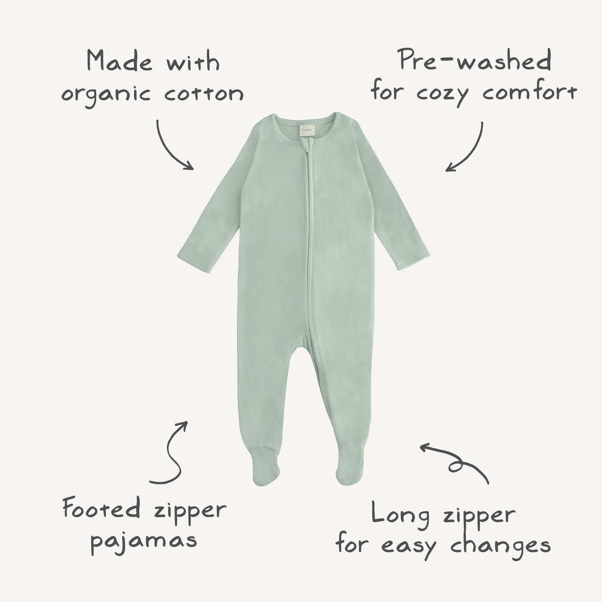 Zipper Pajama - Ivory