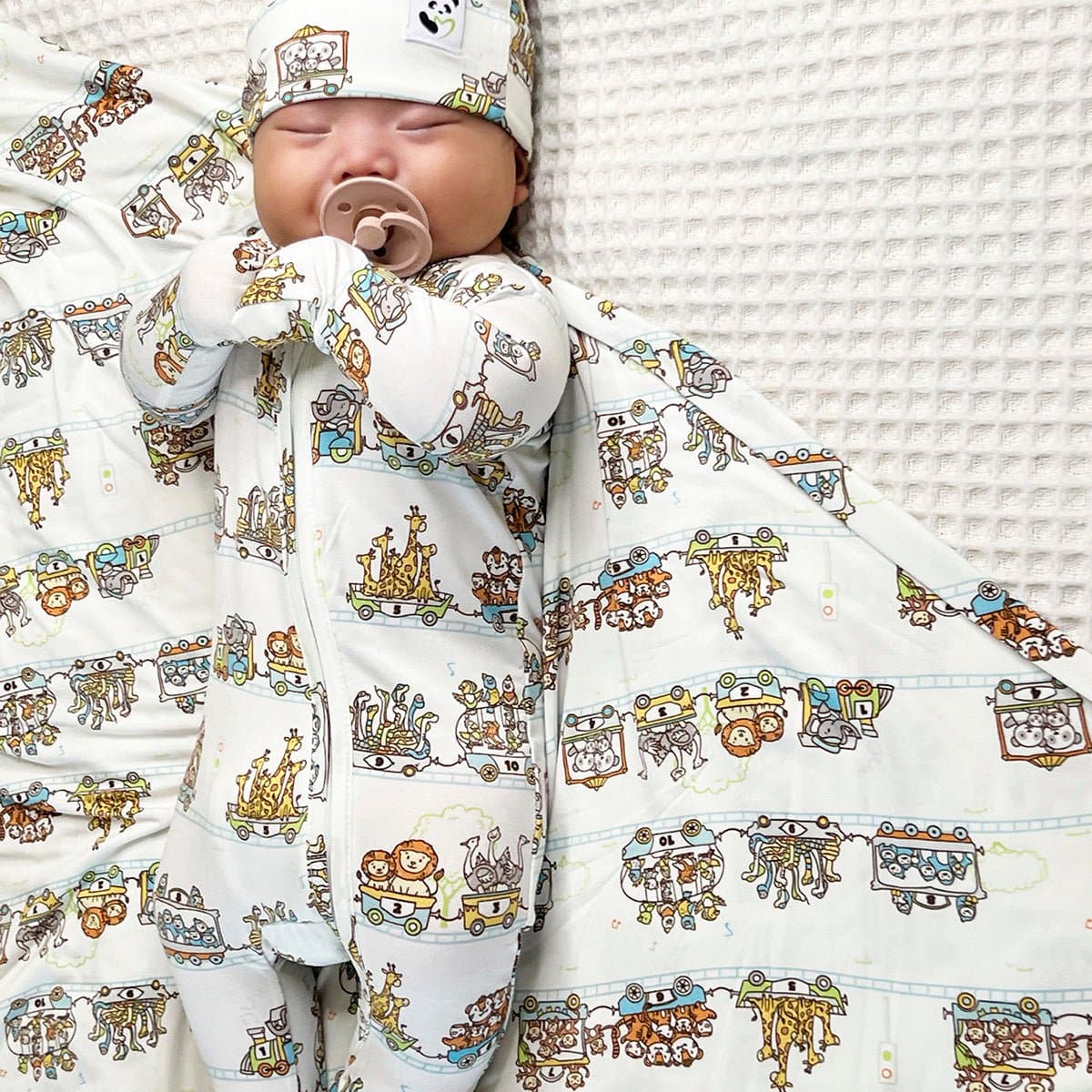 Bamboo Swaddle & Beanie Set - HoneyBug 