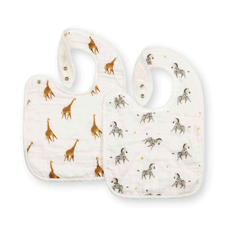 Giraffe & Zebra Bib Set - HoneyBug 