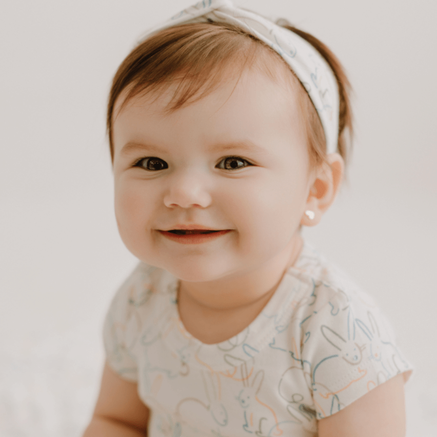 short sleeve twirl dress | bunnies - HoneyBug 