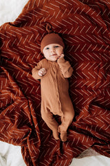 Rust Bamboo Newborn Knot Hat - HoneyBug 