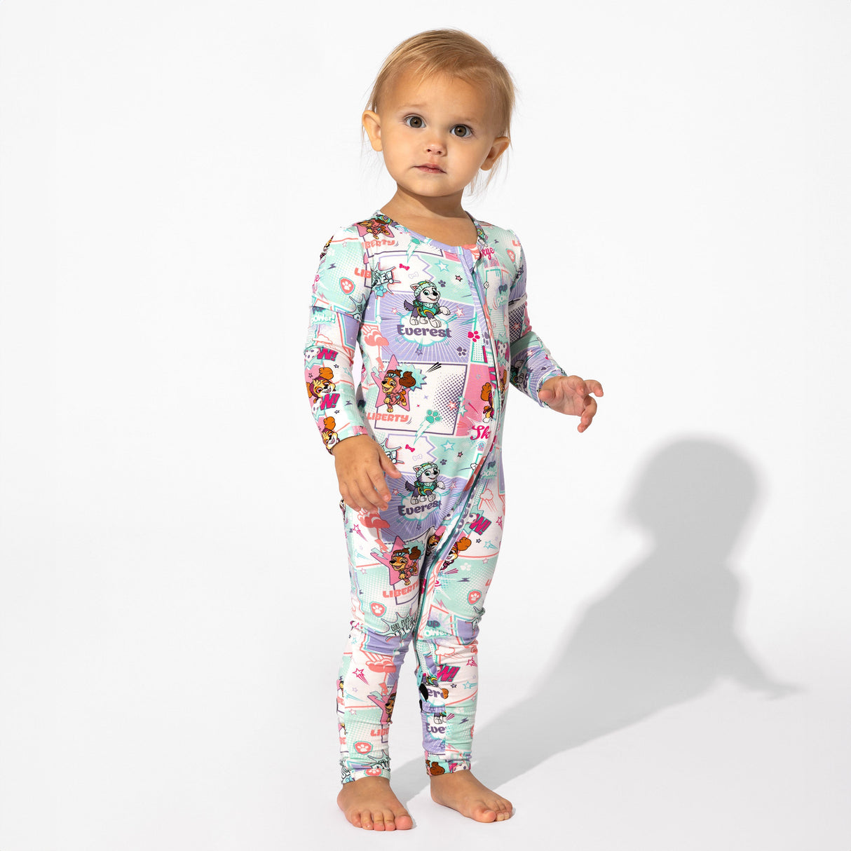 PAW Patrol: Comic Girl Pups Bamboo Convertible Footie - HoneyBug 