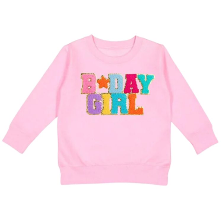 Birthday Girl Patch Sweatshirt - HoneyBug 