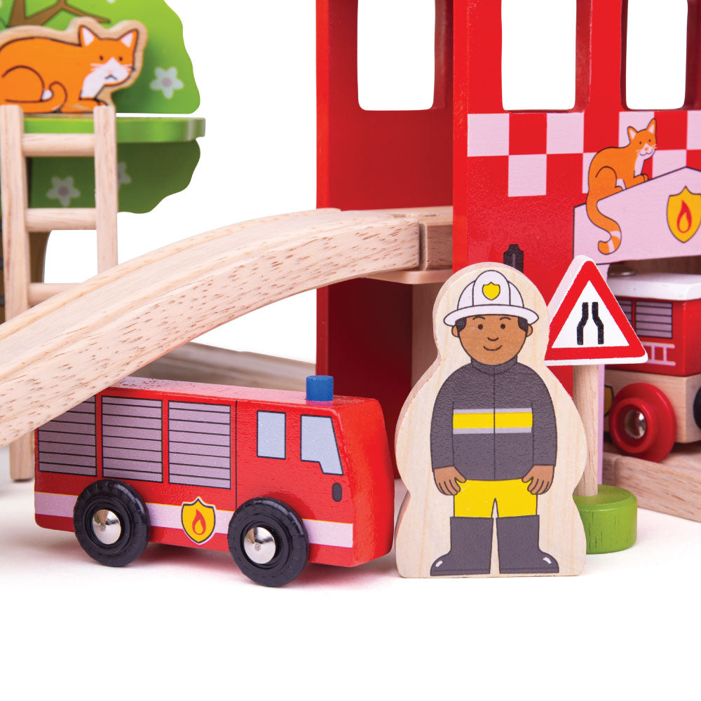Fire Station Train Set - HoneyBug 