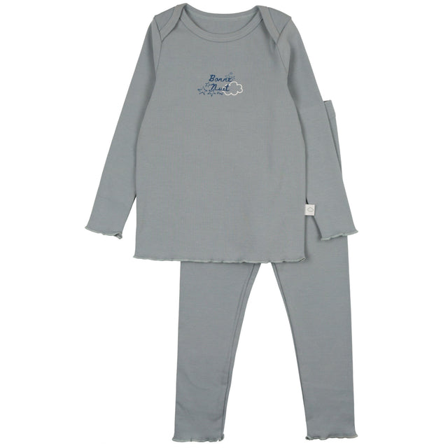 Bonne Nuit PJ- Dusty Blue - HoneyBug 