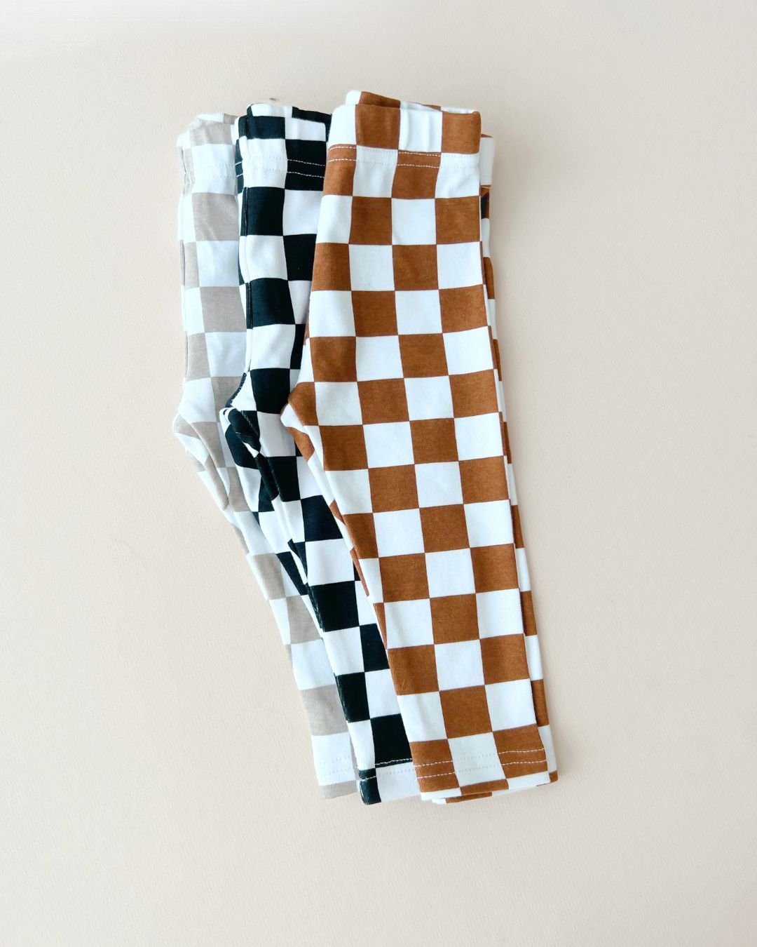 Checkered Leggings | Copper - HoneyBug 