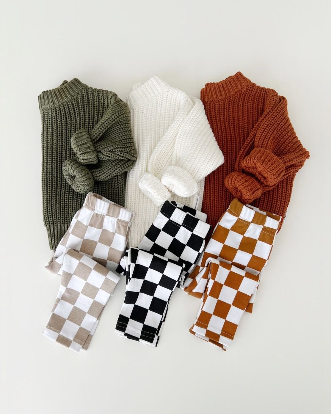 Checkered Leggings | Copper - HoneyBug 