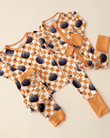 Bamboo Two Piece Set | Checkered Pumpkin - HoneyBug 