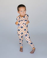Bamboo Two Piece Set | Checkered Pumpkin - HoneyBug 