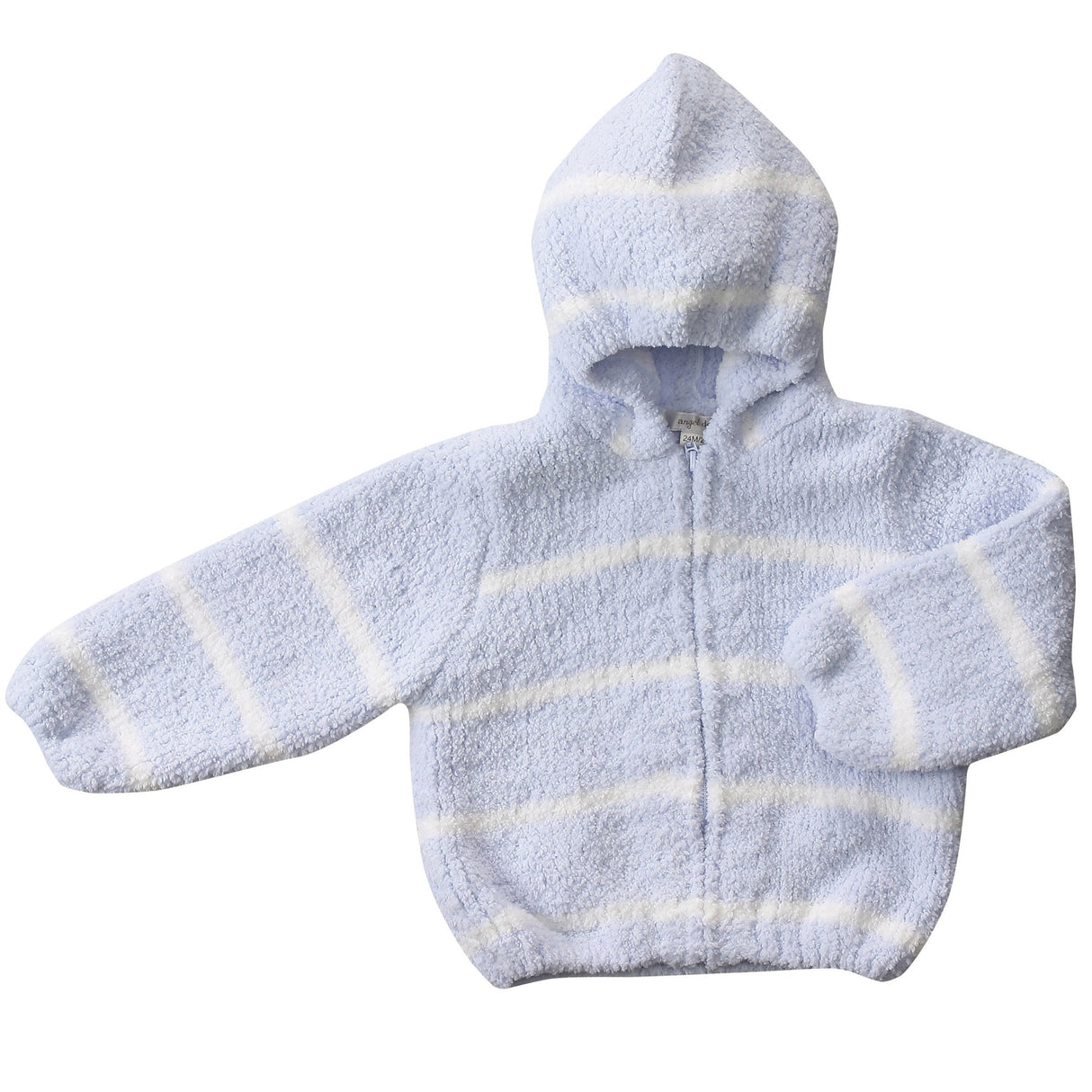 Chenille Hoodie - Light Blue / Ivory - HoneyBug 