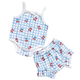 Shorts Set | Gingham Cherry