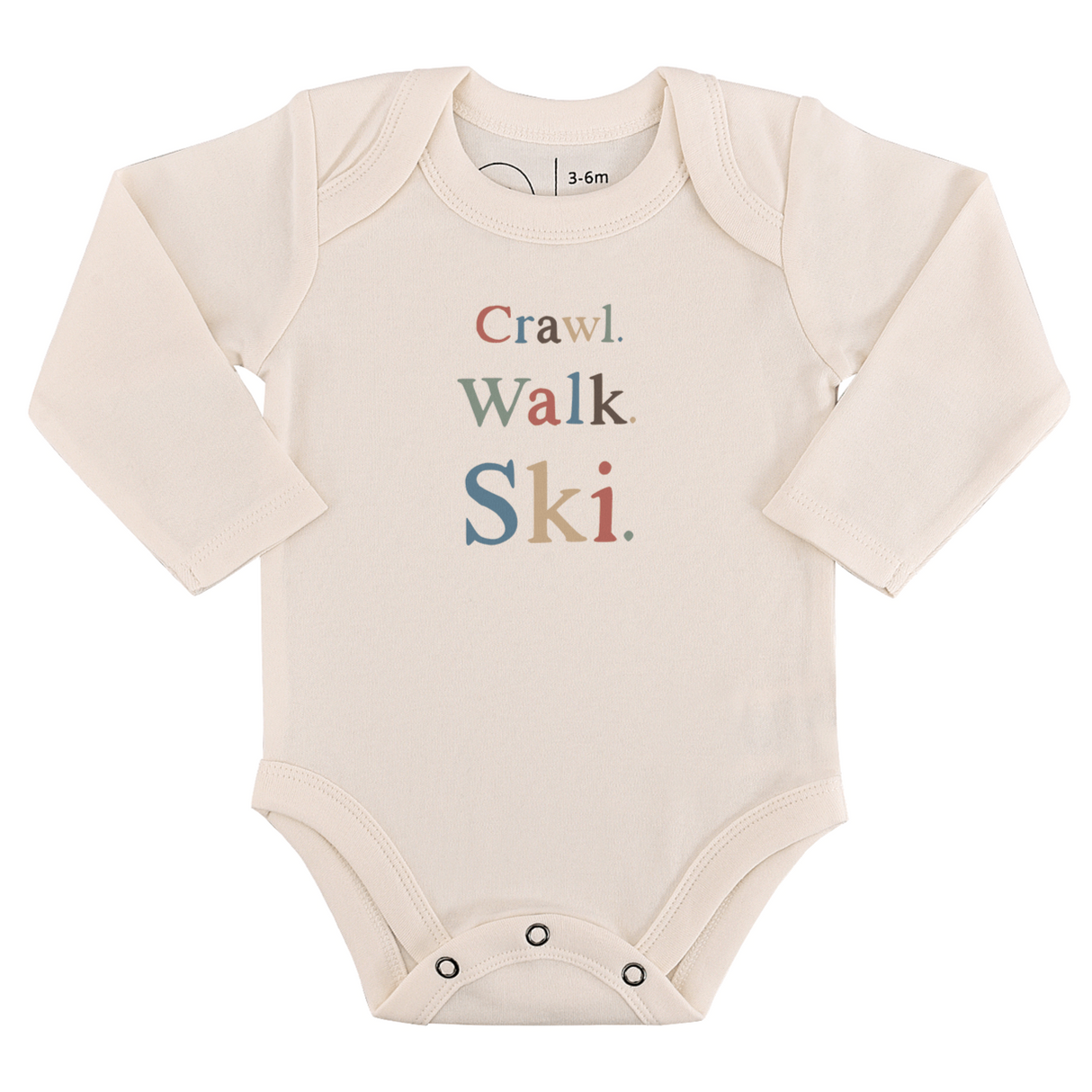 long sleeve graphic bodysuit | crawl walk ski - HoneyBug 