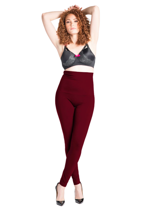 Snapback™ Postpartum Leggings - Crimson - HoneyBug 