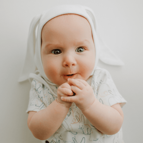 short bodysuit | bunnies - HoneyBug 