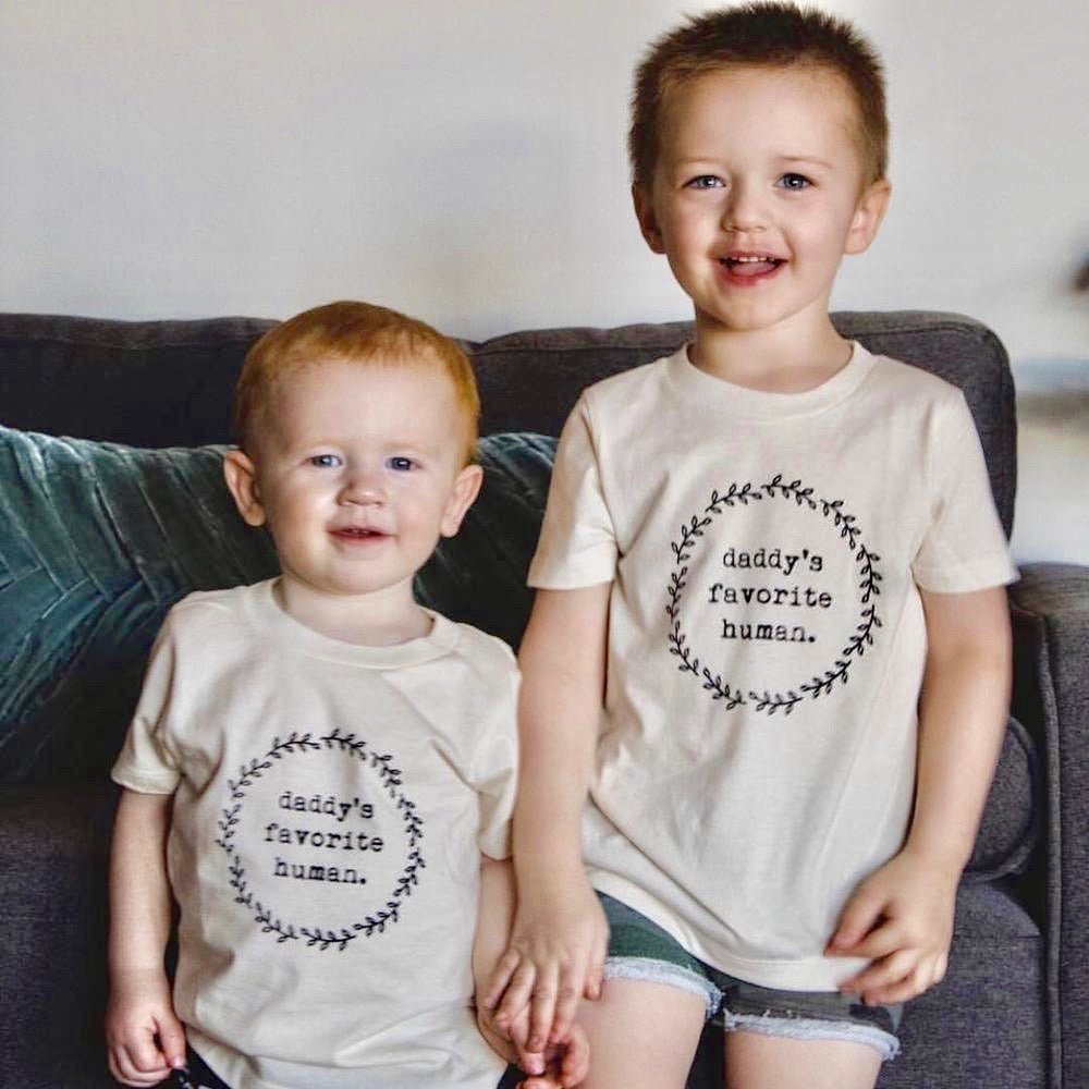 Daddy’s Favorite Human Organic Cotton Kids T-Shirt Short Sleeve - HoneyBug 