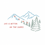long sleeve graphic bodysuit | on the slopes