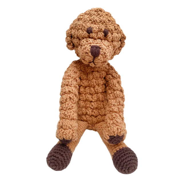 Plush Dog Rattle - Golden Doodle - HoneyBug 