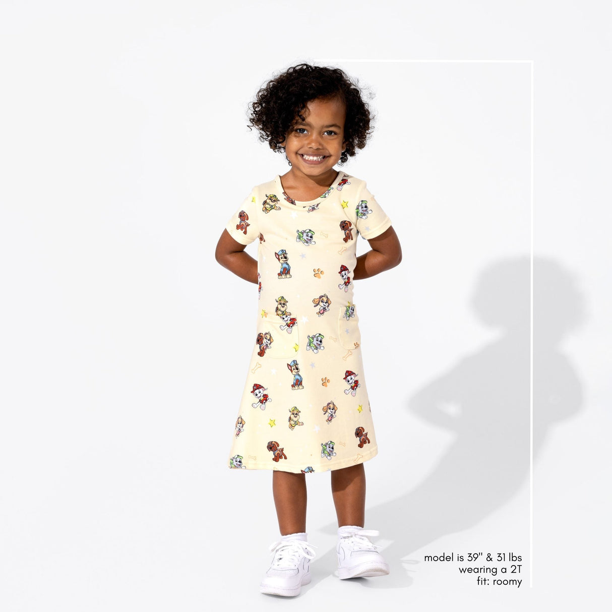 PAW Patrol: Classic Bamboo Terry Daywear Girls' Short Sleeve Dress - HoneyBug 