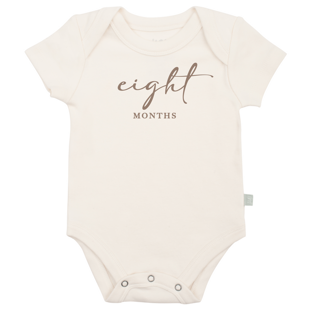 graphic bodysuit | eight months milestone taupe - HoneyBug 