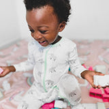 Elephant Zippered Footie - HoneyBug 
