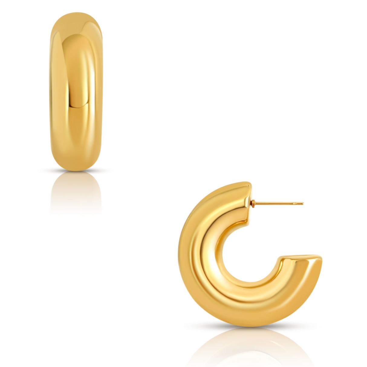 Marisol Tube Hoop Earring - HoneyBug 