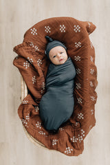 Charcoal Bamboo Newborn Knot Hat - HoneyBug 