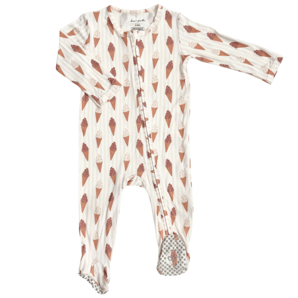 Footie Zippered One Piece - Sundae Fun Day - HoneyBug 